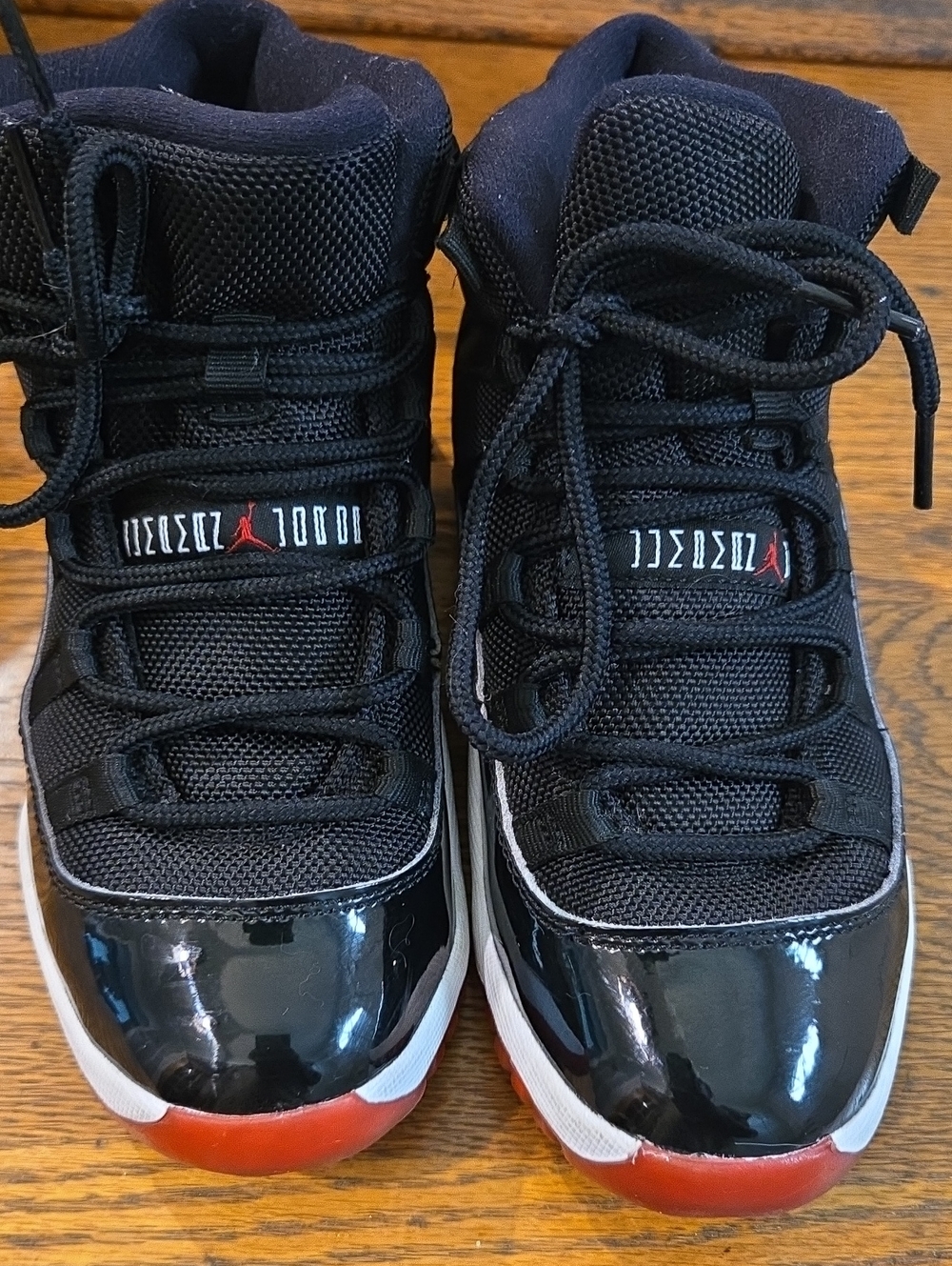 Jordan Kids' Black and Red High-Top Sneakers